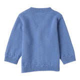 Mini Banda Cardigan tinta unita con Bottoni In Contrasto Azzurro per Neonato 3B643X AZZURRO MINI BANDA 