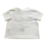 Alice Pi Einfarbiges T-Shirt mit Rundhalsausschnitt und weißem Aufdruck für Baby-Mädchen