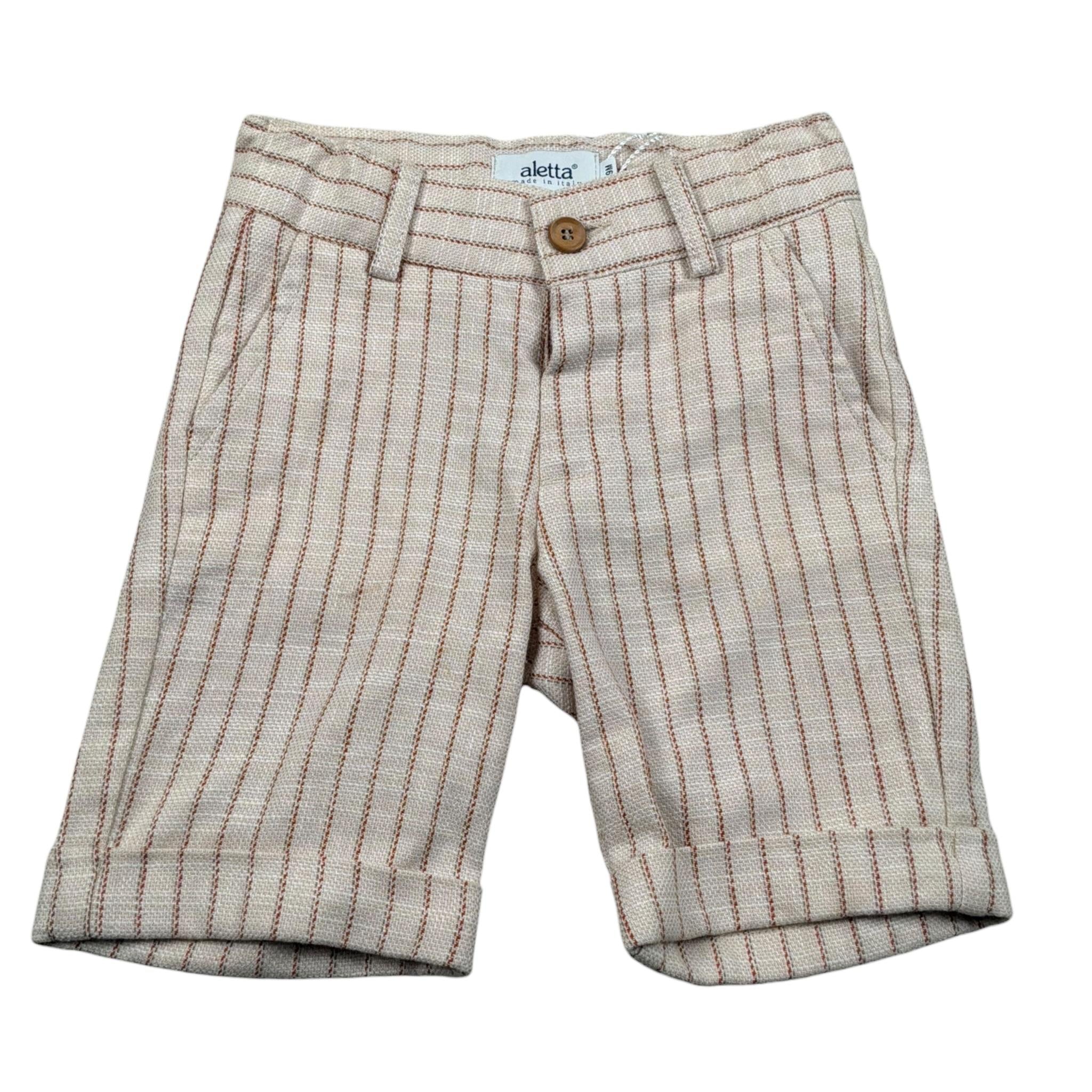 Aletta Bermuda Tinta Unita con Girovita Regolabile per Neonato M2204411 BEIGE ALETTA 