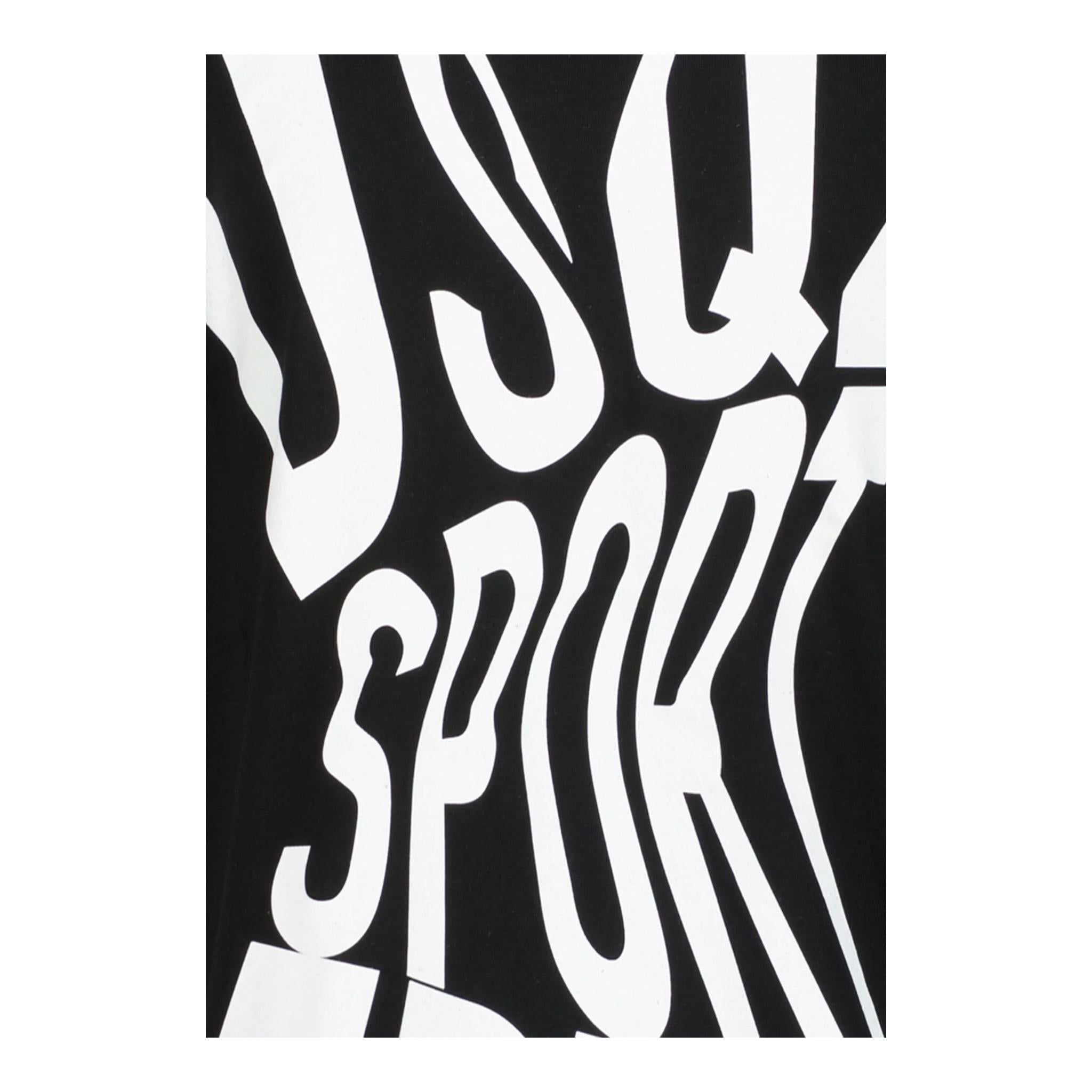 Dsquared2 T-Shirt Girocollo Tinta Unita con Stampa per Bambino DQ2525 NERO DSQUARED2 