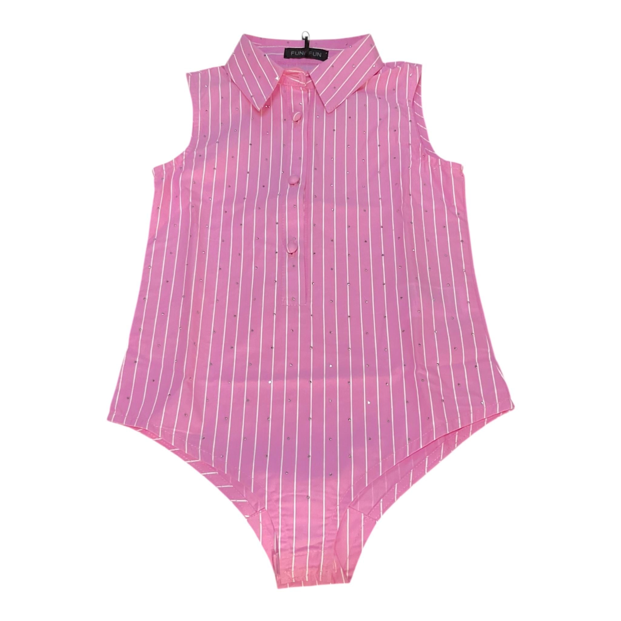 Fun & Fun Body Giromanica Tinta Unita con Brillantini per Neonata FBBD01361N ROSA FUN & FUN 