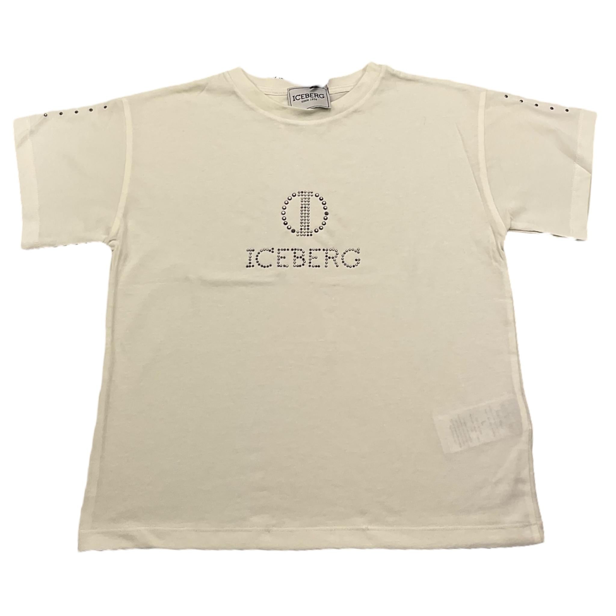 ICEBERG t-shirt girocollo tinta unita cn brillantini Bianco per Bambina TSICE5361J BIANCO ICEBERG 