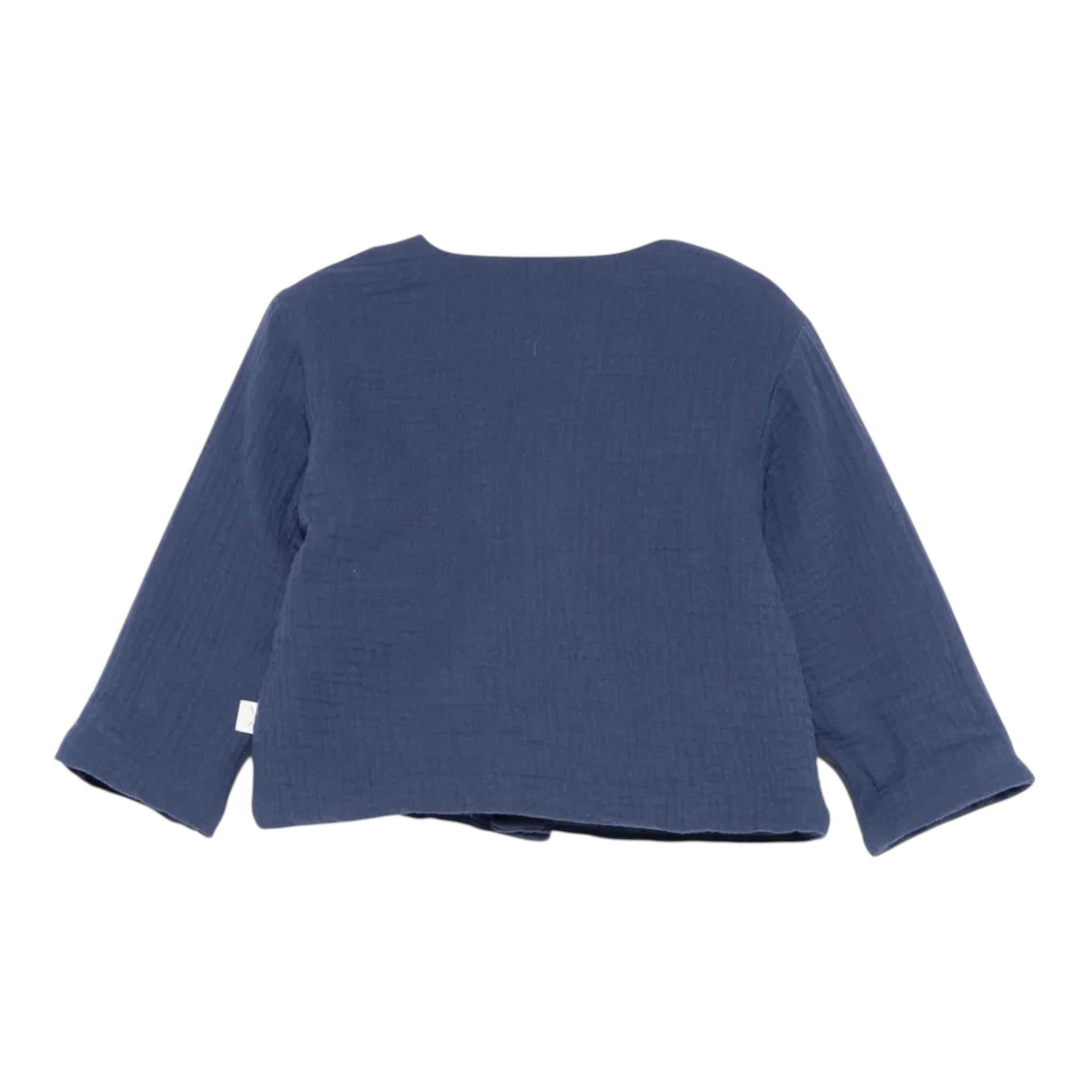 Teddy E Minou Giacca Tinta Unita con Bottoni per Neonato E25CN020C0070 BLU TEDDY E MINOU 