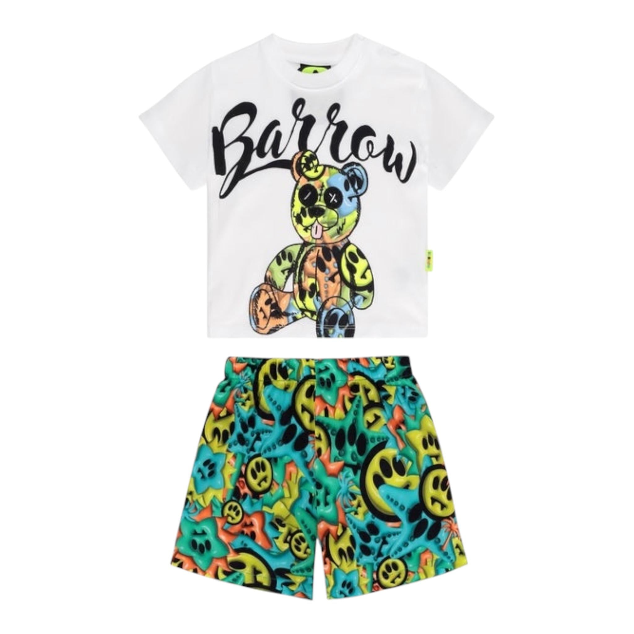 Barrow Kids Completo 2 Pezzi T-Shirt-Bermuda per Neonato S5BKUNTR160 BIANCO BARROW KIDS 