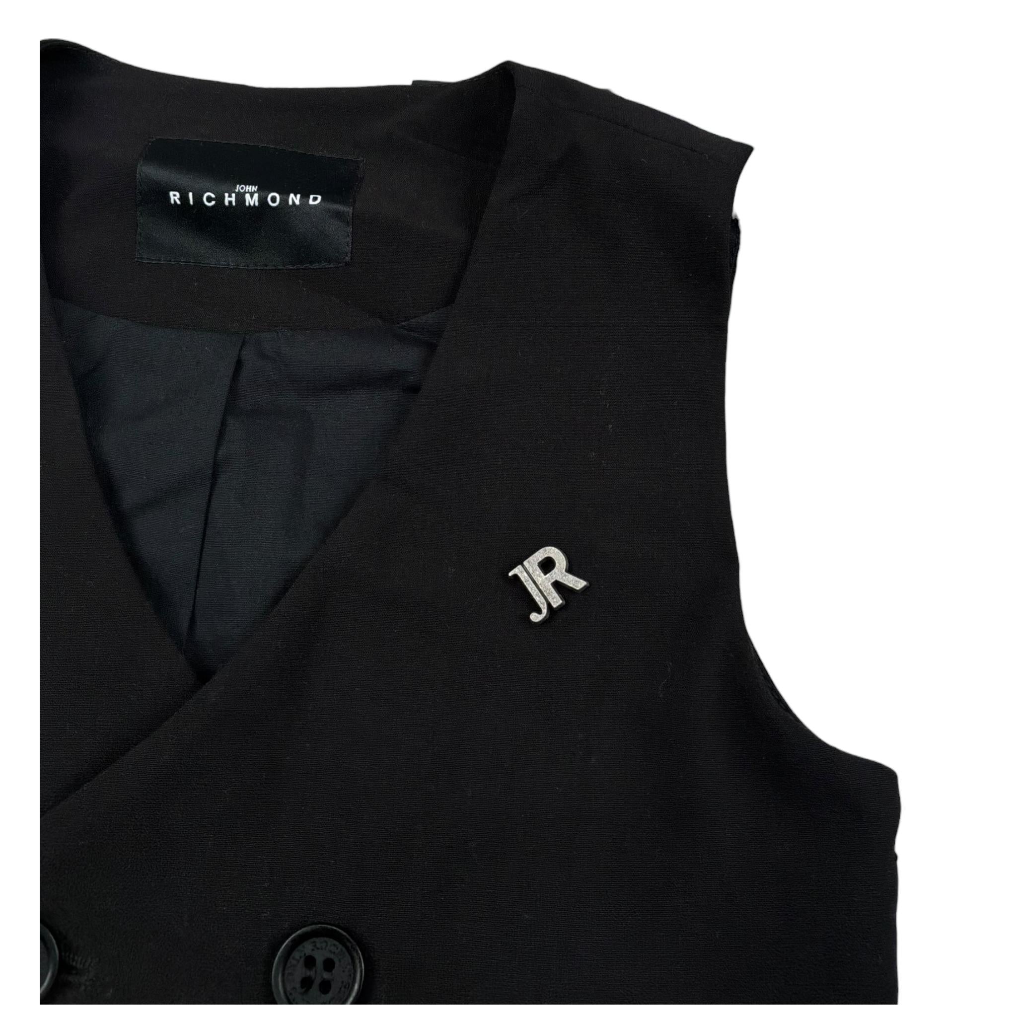 John Richmond Gilet Tinta Unita Doppiopetto per Bambino RBP25220GT NERO JOHN RICHMOND 