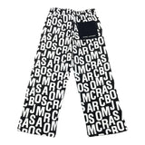 Marc Jacobs Zweifarbige Trainingshose mit Logo Weiß/Schwarz für Kinder