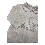 NANAN tutina manica lunga tinta unita cn ricami Grigio per Neonato AI2300803GR GRIGIO NANAN 