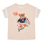 Guess T-Shirt Girocollo Tinta Unita con Stampa per Bambina K5RI12K6YW4XXJ ROSA GUESS 