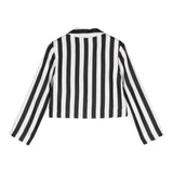 Moschino Zweifarbige Jacke mit weiß/schwarzem Streifenmuster für Mädchen