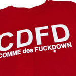 Comme Des Fuckdown T-Shirt tinta unita con Stampa Rosso per Bambino TSCD2111J ROSSO COMME DES FUCKDOWN 