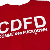 Comme Des Fuckdown T-Shirt tinta unita con Stampa Rosso per Bambino TSCD2111J ROSSO COMME DES FUCKDOWN 
