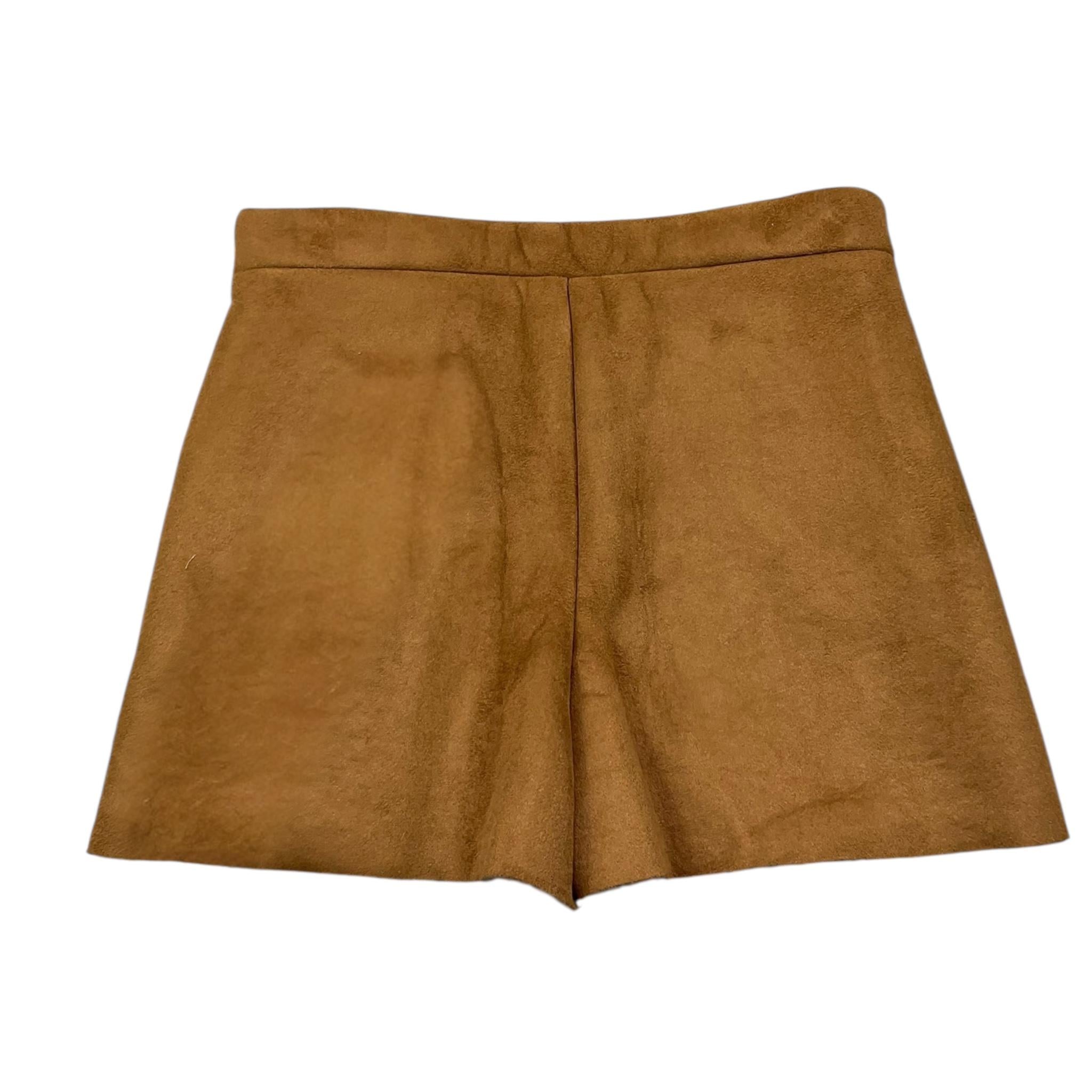 MISS BLUMARINE short tinta unita in camoscio Cammello per Bambina DV6A09X CAMMELLO MISS BLUMARINE 