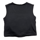 Pinko Einfarbiges Tanktop mit schwarzen Tüll-Applikationen für Mädchen
