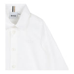Boss Camicia Manica Lunga Tinta Unita per Neonato J51087 BIANCO BOSS 