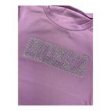 Liu Jo T-Shirt Tinta Unita con Brillantini per Bambina KA5095X LILLA LIU JO 