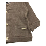 LALALU' cardigan tinta unita con taschini Tortora per Neonato MGL3N TORTORA LALALU' 