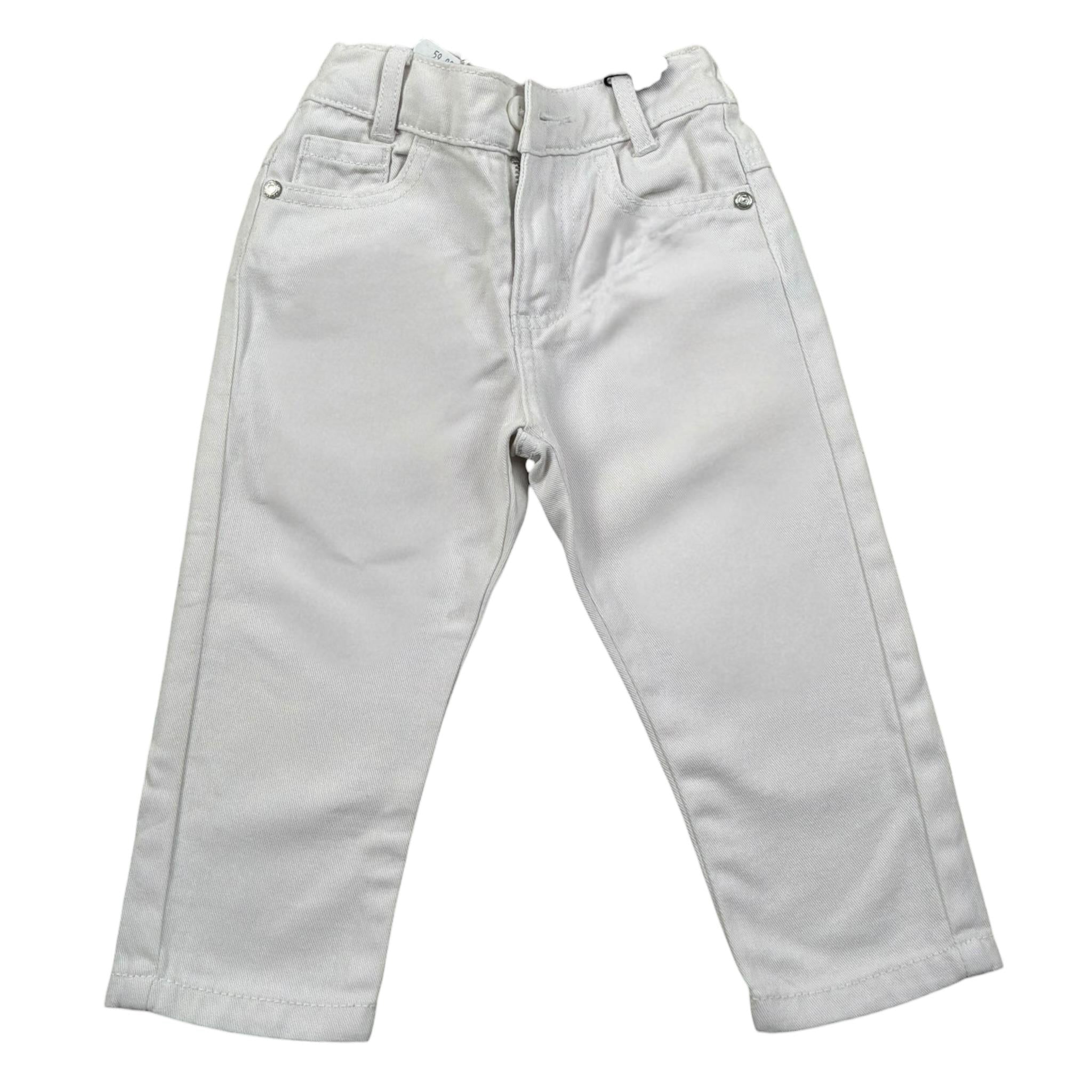 Trussardi Pantalone Tinta Unita con Elastico In Vita per Neonato TIP25060PAX BIANCO TRUSSARDI 