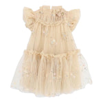 ANGEL'S FACE abito giromanica tinta unita con tulle Oro per Bambina MARIETTA ORO ANGEL'S FACE 