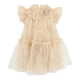 ANGEL'S FACE abito giromanica tinta unita con tulle Oro per Bambina MARIETTA ORO ANGEL'S FACE 