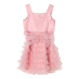 Twinset Abito Tinta Unita con Tulle per Neonata 251GJ2QS0 ROSA TWINSET 