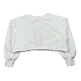 Imperial Felpa Chiusa Modello Crop Tinta Unita per Bambina LB39042G75 BIANCO IMPERIAL 