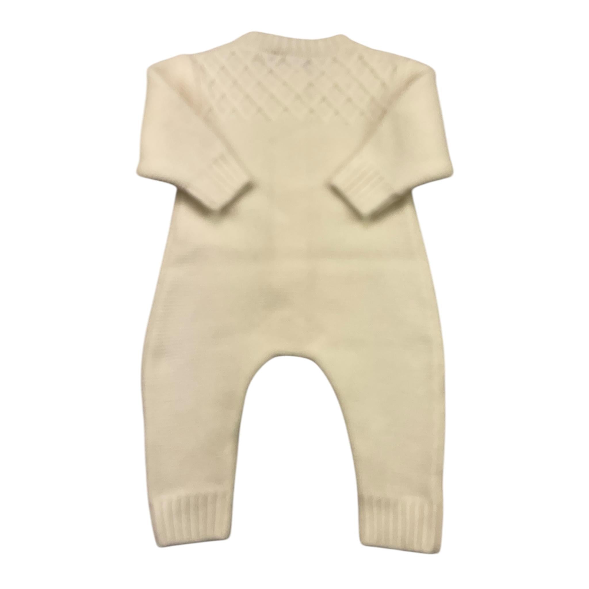 MOSCHINO tutina tinta unita in maglia Panna per Neonato MUT04E PANNA MOSCHINO 