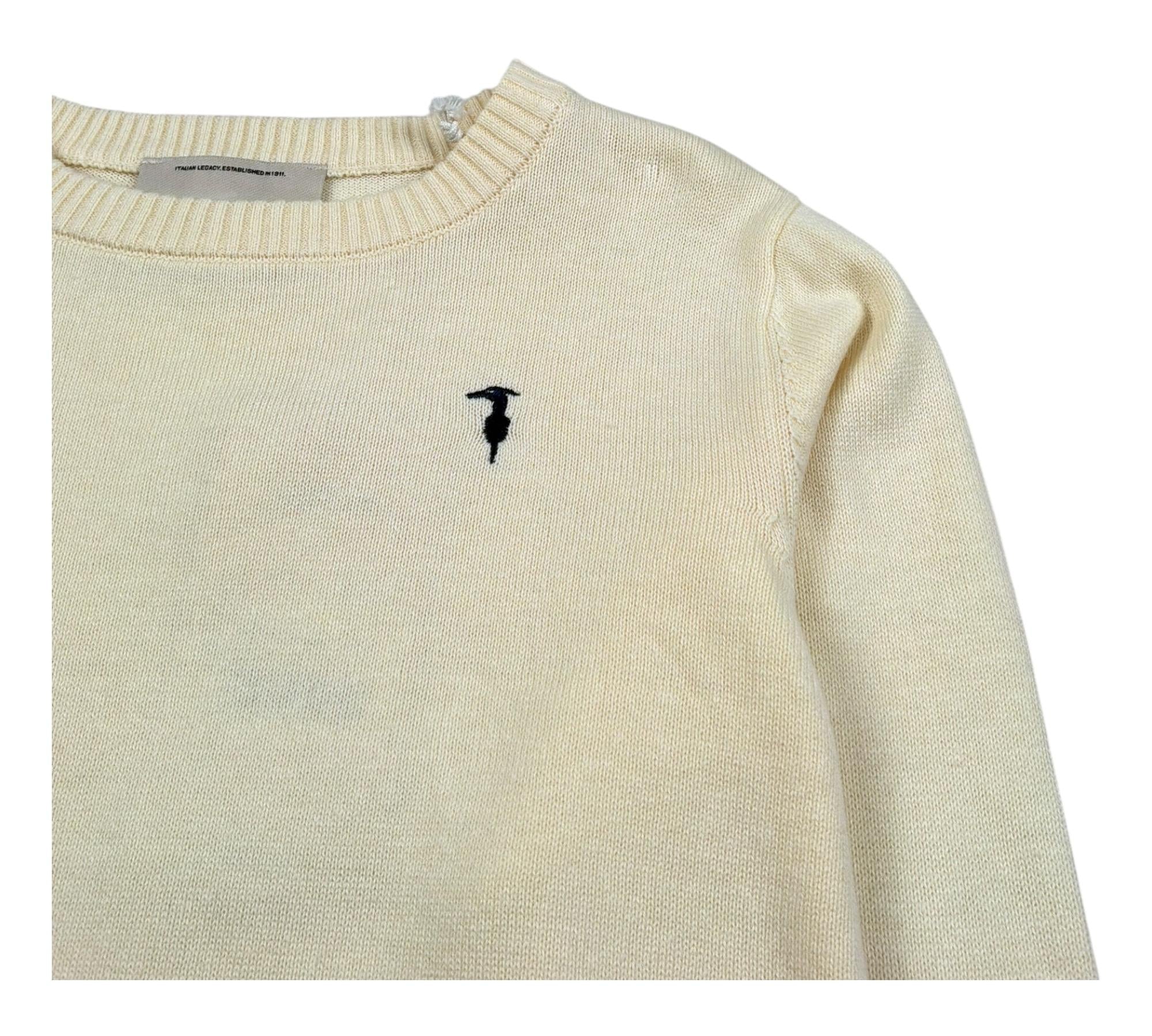 Trussardi Maglia Girocollo Tinta Unita per Bambino TBP26027MA PANNA TRUSSARDI 