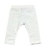 Moschino Leggins Tinta Unita con Stampa per Neonata MIP032 BIANCO MOSCHINO 