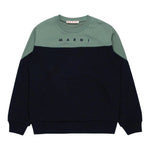 MARNI felpa chiusa bicolore girocollo Nero/verde per Bambino M01220 NERO/VERDE MARNI 