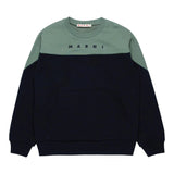 MARNI felpa chiusa bicolore girocollo Nero/verde per Bambino M01220 NERO/VERDE MARNI 