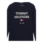 TOMMY HILFIGER shirt girocollo tinta unita con stampa Blu per Neonato KB0KB08672 BLU TOMMY HILFIGER 