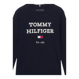 TOMMY HILFIGER shirt girocollo tinta unita con stampa Blu per Neonato KB0KB08672 BLU TOMMY HILFIGER 