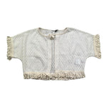Please gilet Tinta Unita con Trafori per Bambina MG01230G72 PANNA PLEASE 