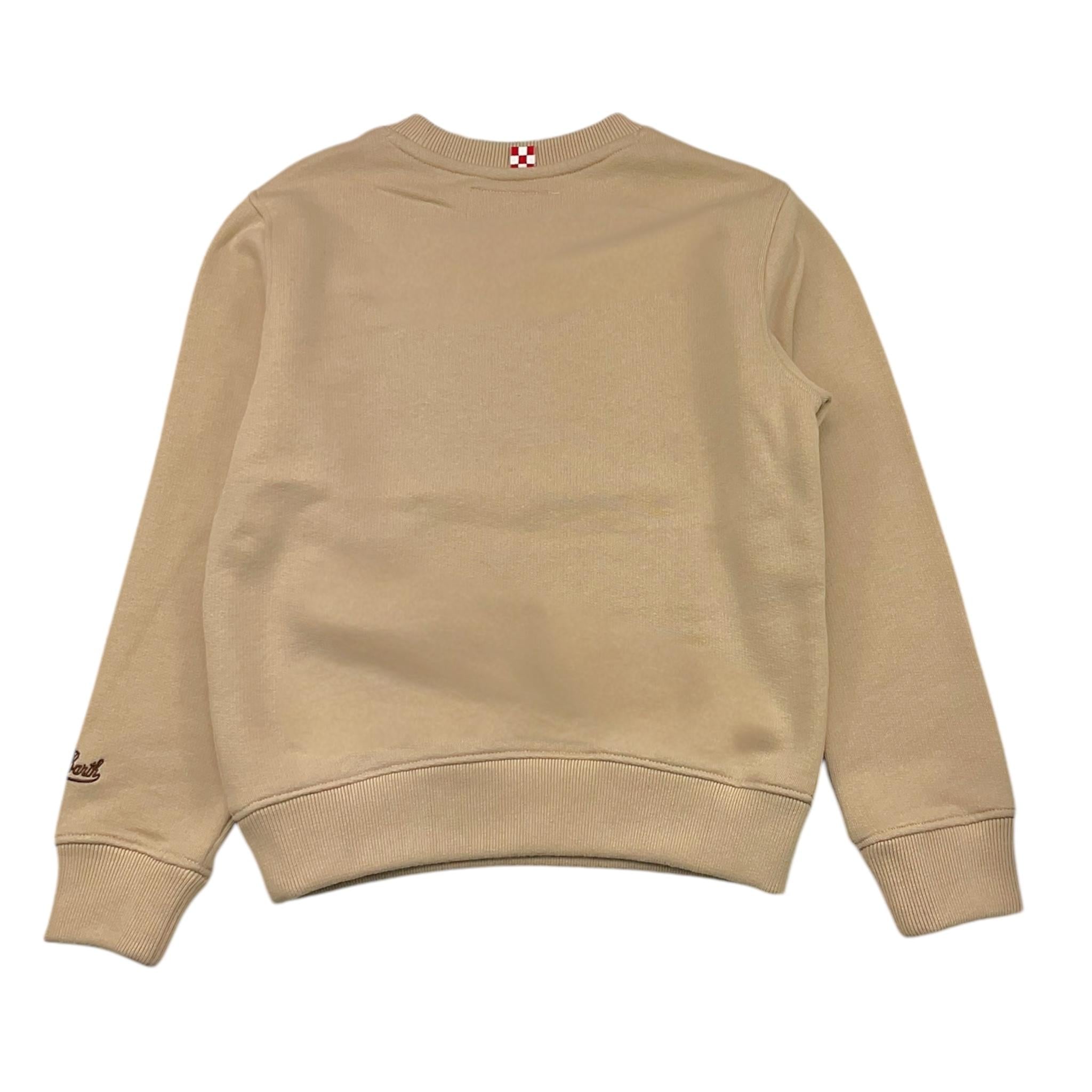 SAINT BARTH felpa girocollo tinta unita con stampa Beige per Bambino HUT00040 BEIGE SAINT BARTH 