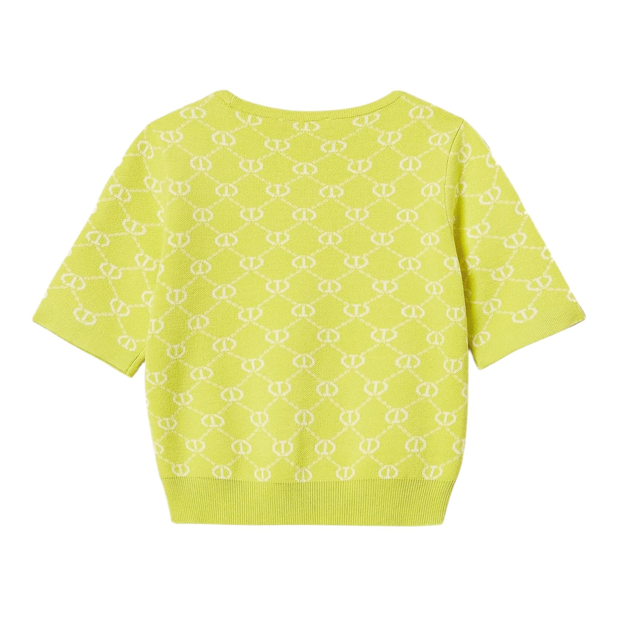 Twinset T-Shirt In Maglia Tinta Unita Logata per Bambina 251GJ3QX1X GIALLO TWINSET 