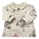 LE BEBE' tutina manica lunga tinta unita con orso Bianco per Neonata LBG6168 BIANCO LE BEBE' 
