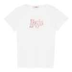 Liu Jo T-Shirt Girocollo Tinta Unita con Brillantini per Bambina GA5019XX BIANCO LIU JO 