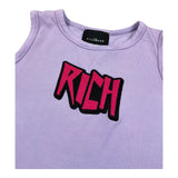 John Richmond Canotta Girocollo Tinta Unita con Logo per Bambina RGP26140CN LILLA JOHN RICHMOND 
