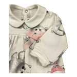 LE BEBE' tutina manica lunga tinta unita con orso Bianco per Neonata LBG6003 BIANCO LE BEBE' 