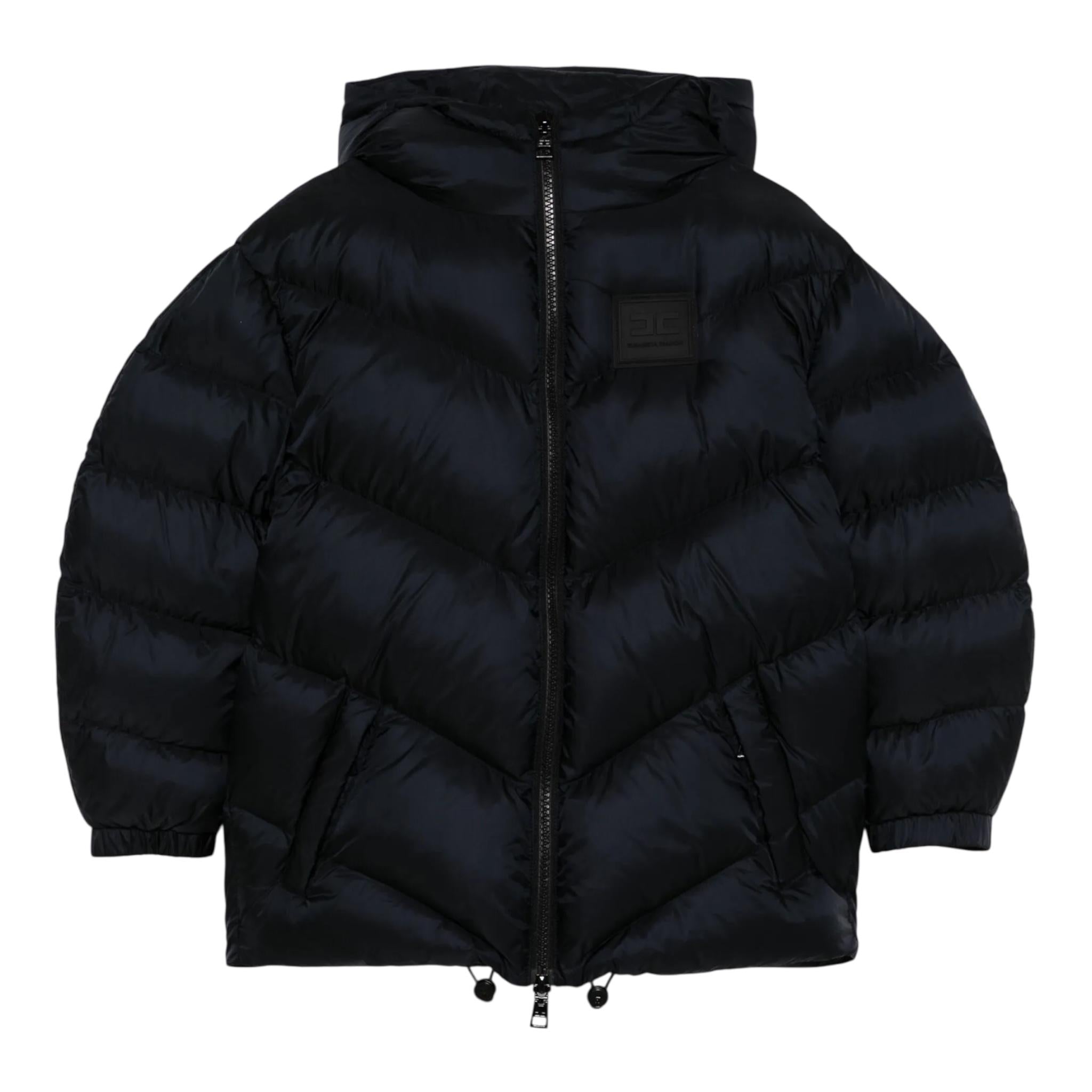 ELISABETTA FRANCHI giubbino tinta unita con cappuccio Nero per Bambina EFGB120X NERO ELISABETTA FRANCHI 