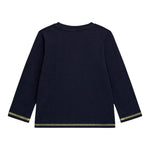 GUESS shirt girocollo tinta unita cn stampa logo Blu per Neonato I4YI04K8HM4 BLU GUESS 