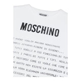 Moschino T-Shirt Girocollo Tinta Unita con Stampa per Bambino HQM050X BIANCO MOSCHINO 