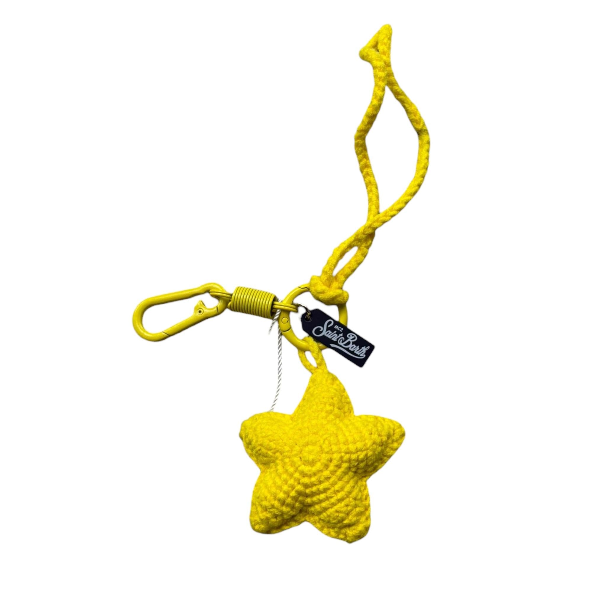 Saint Barth Portachiavi In Paglia con Stella per Bambina 00739L GIALLO SAINT BARTH 