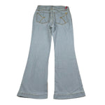 Kaos Jeans Tinta Unita Modello A Zampa per Bambina KS132 AZZURRO KAOS 