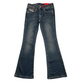 Diesel Jeans Einfarbig Blau Flare Modell Für Mädchen