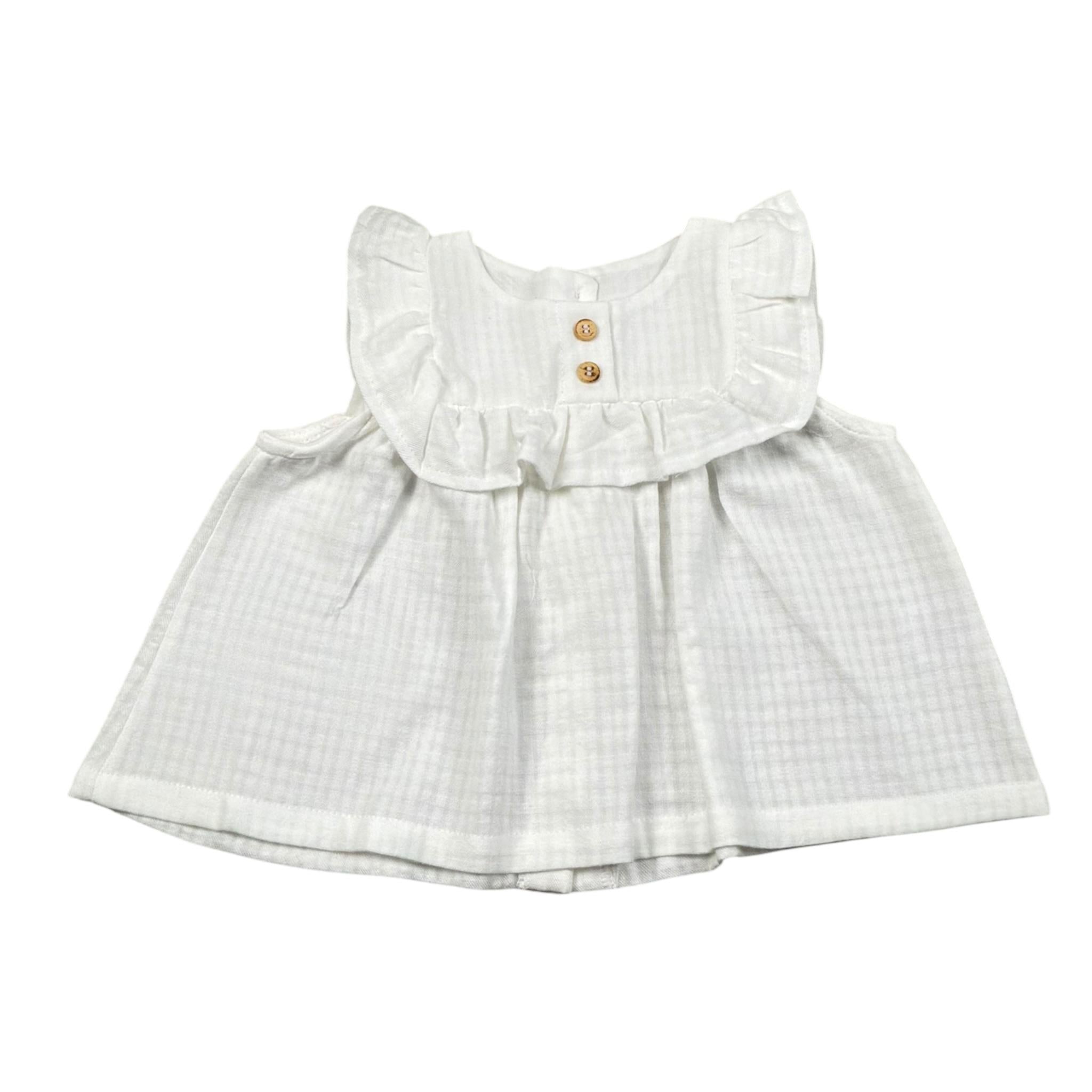 Babyvip Camicia Tinta Unita Giromanica per Neonata T1355 BIANCO BABYVIP 