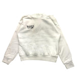 Disclaimer – Einfarbig bedruckter weißer Hoodie für Mädchen