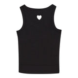 Liu Jo Canotta Tinta Unita con Traforo A Forma di Cuore per Bambina GA5199X NERO LIU JO 
