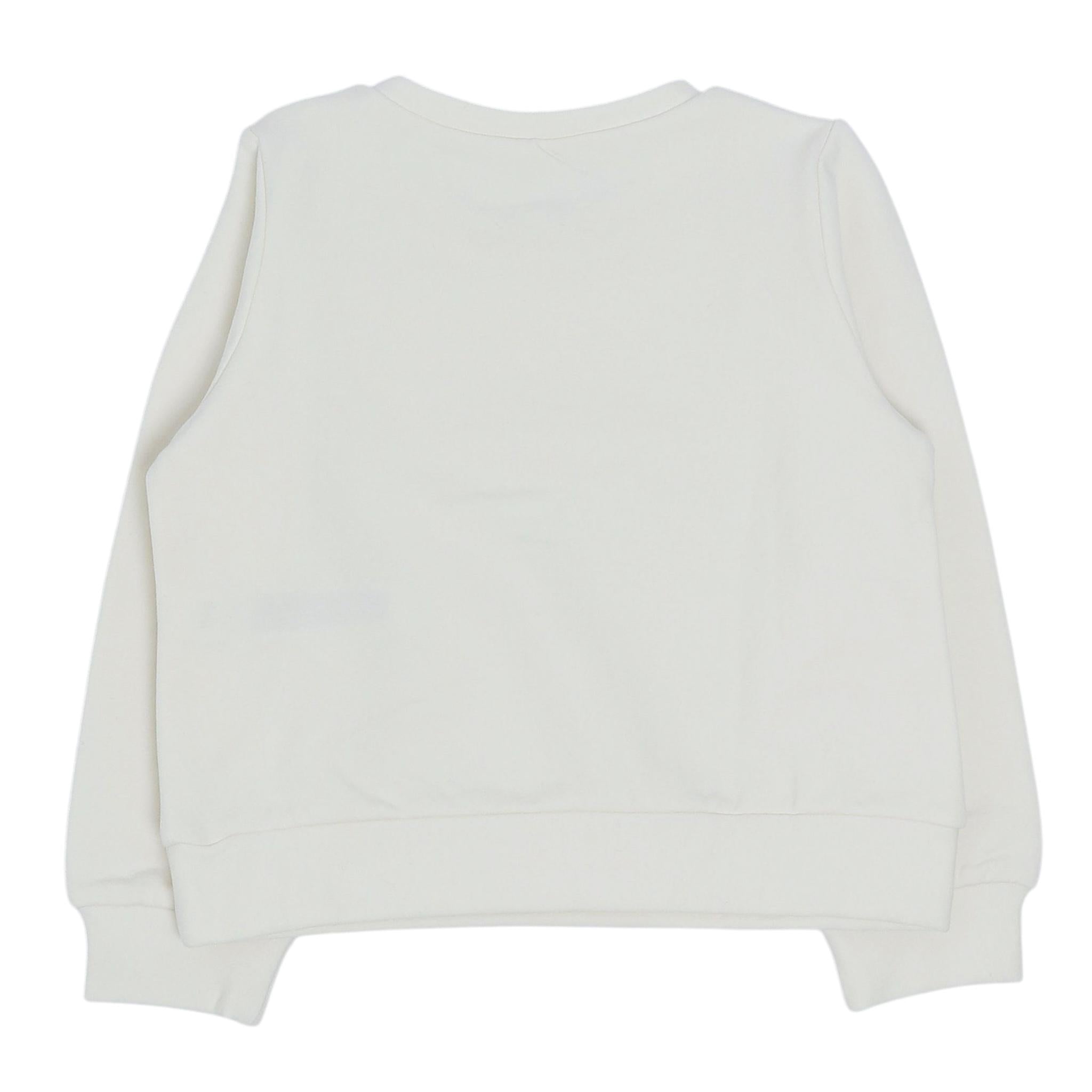 LIU JO felpa chiusa girocollo tinta unita con stampa logo Panna per Bambina KF4060 PANNA LIU JO 