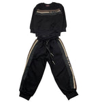 MAISON 9 PARIS completo 2 pezzi felpa-pantalone tinta unita Nero per Bambino F70057J NERO MAISON 9 PARIS 